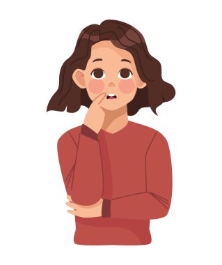 İfade vermeyi düşünen kadın tasarımı