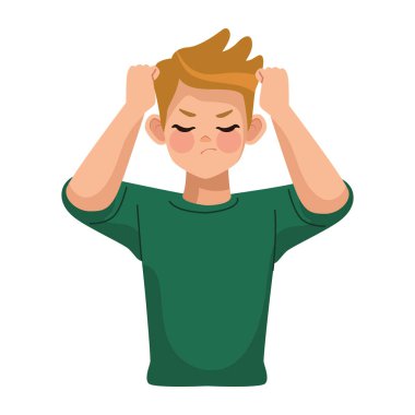 Düşünen adam izole edilmiş tasarım