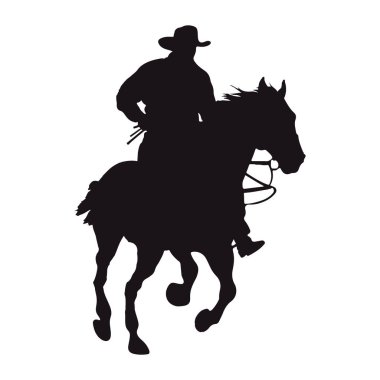 At çiziminde kovboy silueti