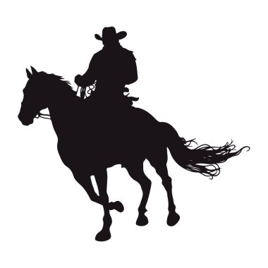 At simgesinde kovboy silueti izole edildi