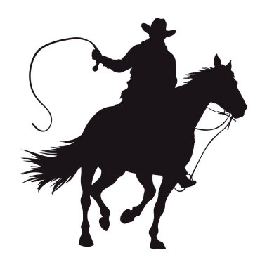 At simgesindeki kovboy silueti izole edildi