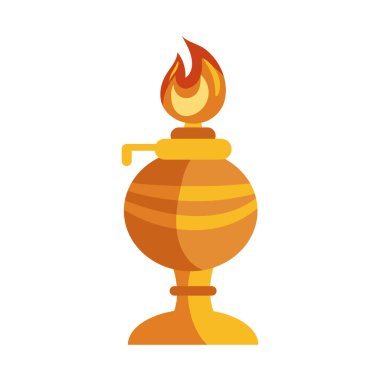 diwali altın lambası izole tasarım