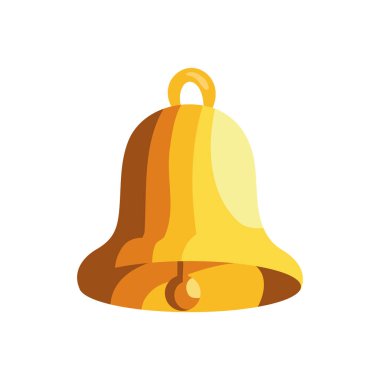 Altın çan izole tasarım çizimi
