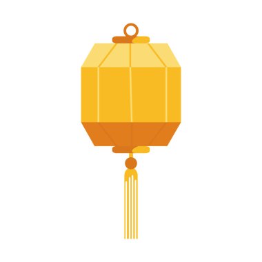 diwali sarı diwali kağıt lamba izole