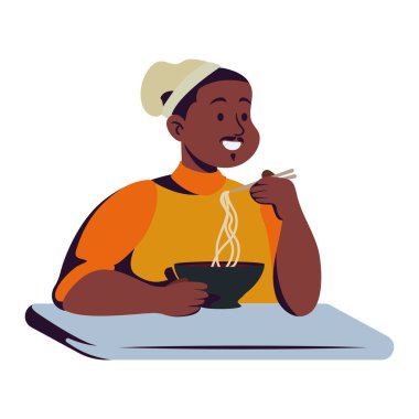 Erişte yiyen bir adam izole edilmiş.