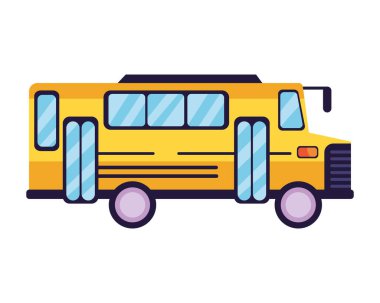 okul servisi illüstrasyon izole vektörü