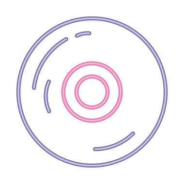 neon müzik vinil illüstrasyon tasarımı