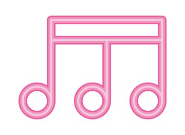 neon müzik melodisi çizim tasarımı