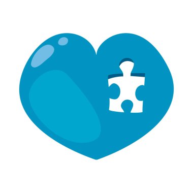 asperger kalp çizimi izole edilmiş tasarım