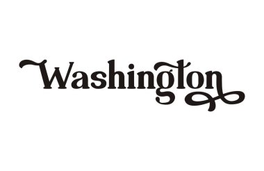 Washington City harfleri monokrom stili