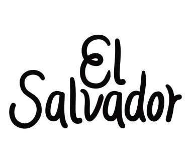 El Salvador Ülke harfleri monokrom tarzı