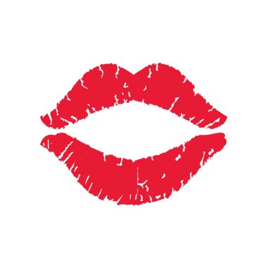 Öpücük dudakları izole illüstrasyon tasarımı