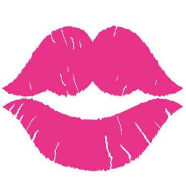 Öpücük dudakları çizimi izole edilmiş simge