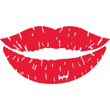 Öpücük dudakları seksi illüstrasyon izole