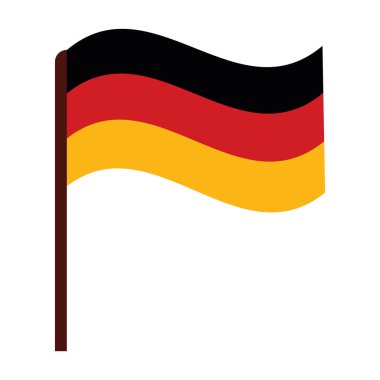 Alman bayrağı ulusal illüstrasyon izole edildi