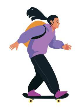 Bedava araba günü adamı kaykay çizimi yapıyor.