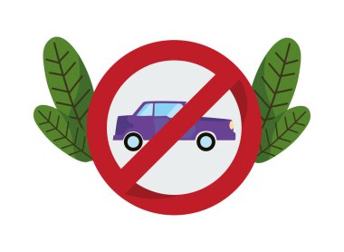 Ücretsiz araba günü trafik sinyali illüstrasyonu