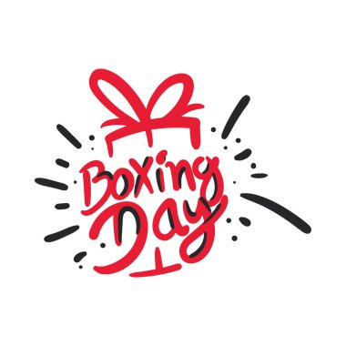 Boks günü harfleri tasarım illüstrasyonu