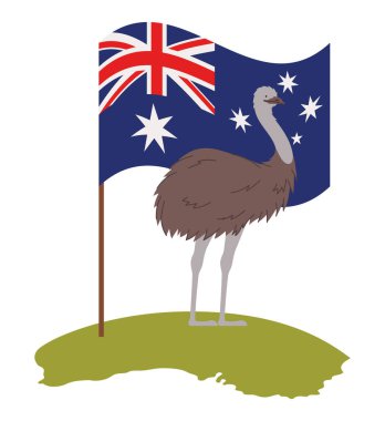 Avusturalya bayrağı ve imu simgesi