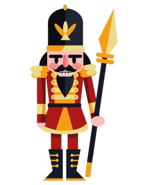 Noel fındıkkıran karakter askeri çizimi