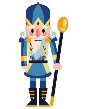 Noel fındıkkıran asker çizimleri izole edildi.