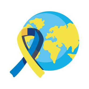 down sendromu dünya gün çizimi izole