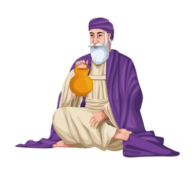 Guru nanak jayanti Hindu çizimi izole edildi
