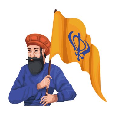 Guru nanak jayanti kültür çizimi izole edildi