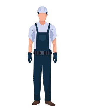 Güvenlik ekipmanı çizimi takan çalışanlar