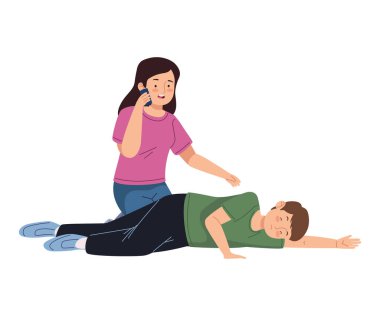 Epilepsi günü adamı nöbet geçiriyor.