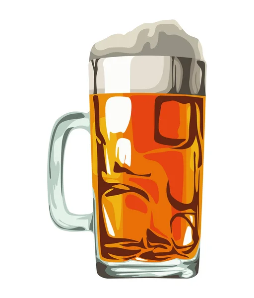 Germany Beer Glass Mug Illustration — Stock Vector