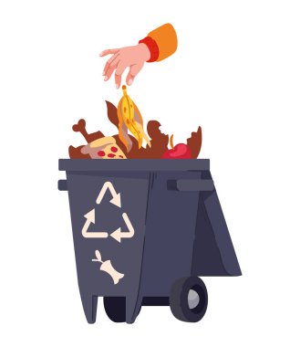 Çöp kovası resimleme izole edildi