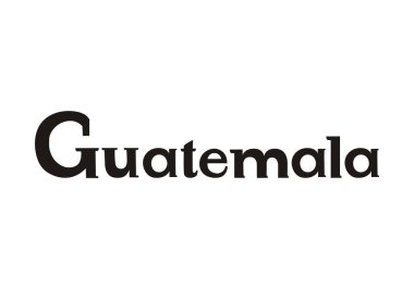 guatemala ülke harfleri monokrom tarzı