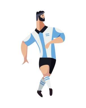 futbol Arjantinli oyuncu illüstrasyon tasarımı