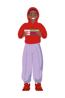 Kitap illüstrasyonu tasarımı olan kız