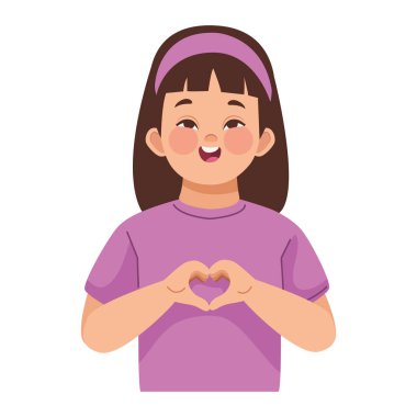 down sendromlu kız izole tasarımı