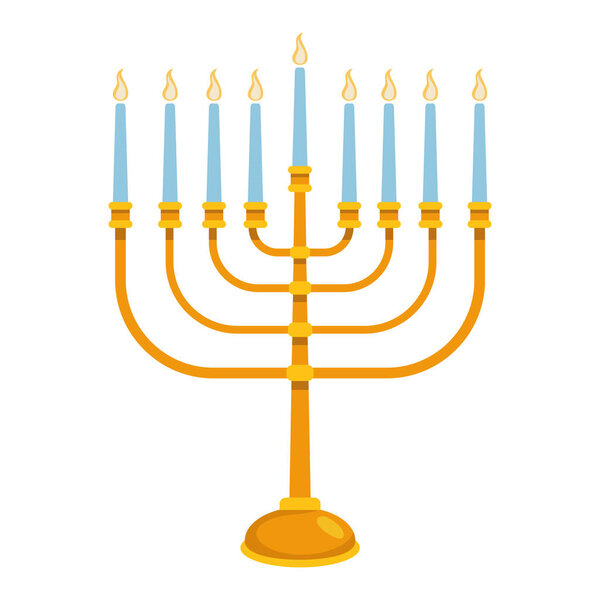 Ханука Менора огни иллюстрация изолированы