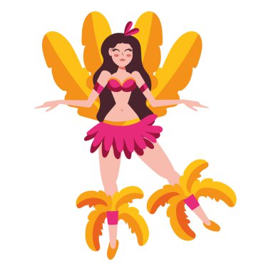 Samba dansçısı egzotik izole tasarım