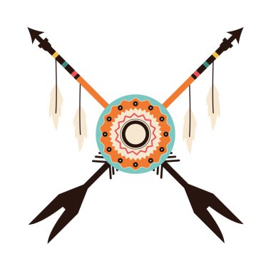 Amerikan yerlilerinin tüylü okları.