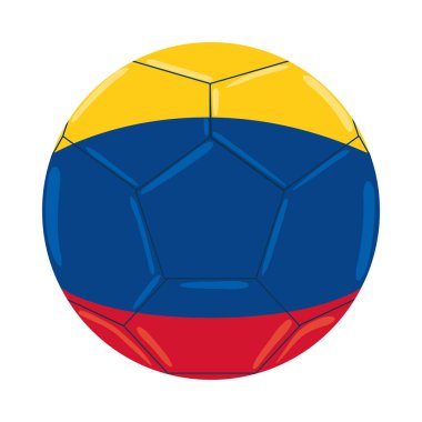futbol Kolombiya topu bayrak tasarımı illüstrasyonu
