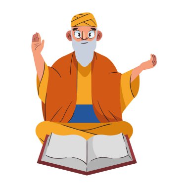 Guru nanak jayanti dini bir illüstrasyon.