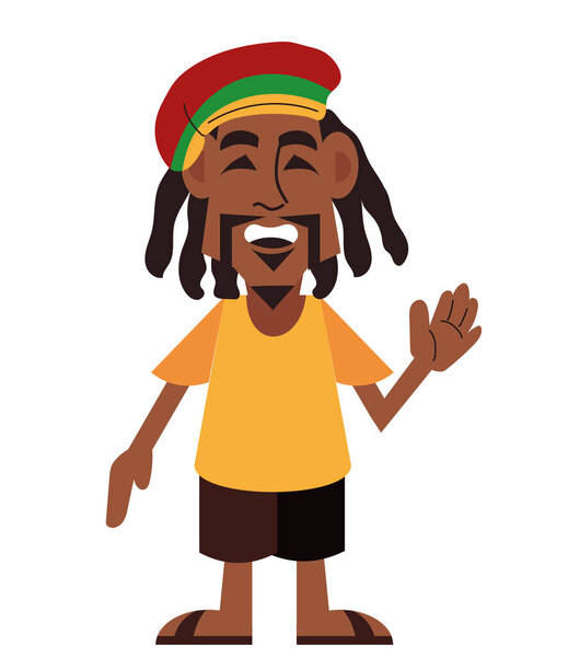 bob marley day character illustration isolated