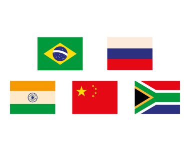brics işbirliği ülkeleri illüstrasyon yalnız