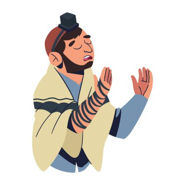 Yahudi tefillin torah illüstrasyon vektörü