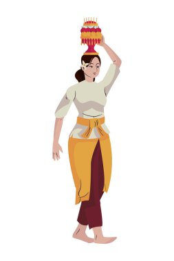 Kostüm resimli nyepi kadın