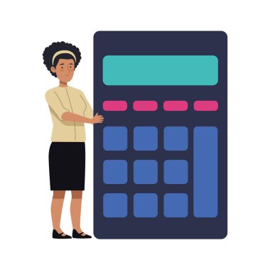 vergi günü hesap makinesi illüstrasyon vektörü