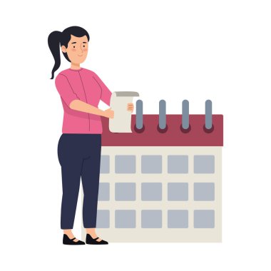 vergi günü takvim illüstrasyon vektörü