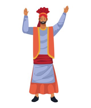 Baisakhi Hint geleneği illüstrasyon vektörü