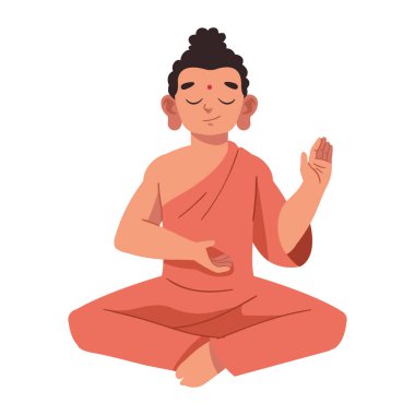 Waisak Buddha kutlama illüstrasyon tasarımı