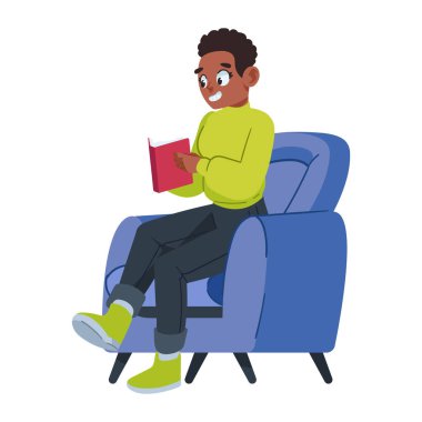 Okuyucu adam izole edilmiş bir kitap arıyor.